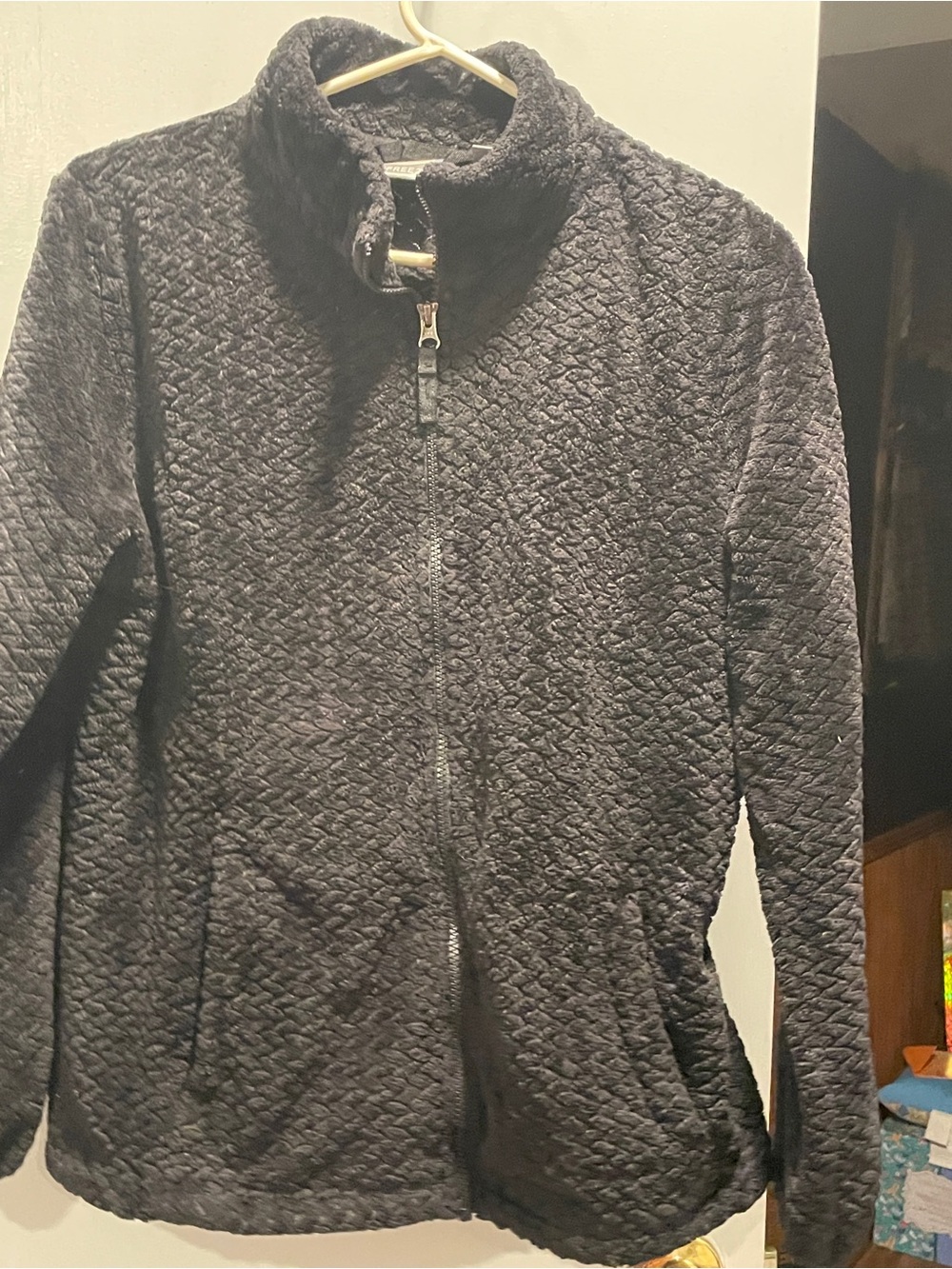 FREE2B Cozy Teddy Full-Zip  quilted women’s Jacket in Black size L